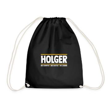 Holger - Turnbeutel - Schwarz - Vorne