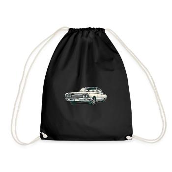 Classic Car Vintage Design Tee - Drawstring Bag - black - Front