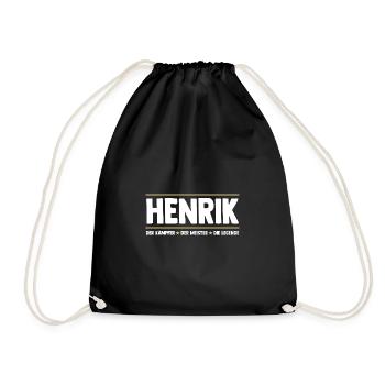 Henrik - Turnbeutel - Schwarz - Vorne
