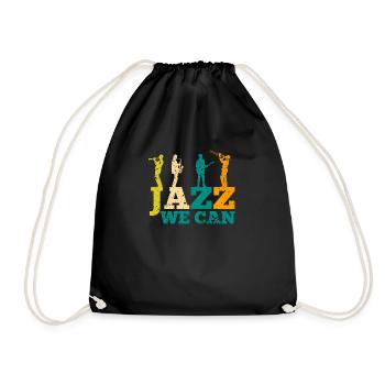 Musik Jazz Bass - Turnbeutel - Schwarz - Vorne