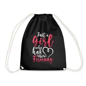 Just a girl who has Firmung Firmling - Turnbeutel - Schwarz - Vorne
