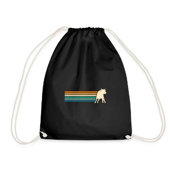 Bovins de buffle Bœufs - Sac de sport léger - noir - Devant