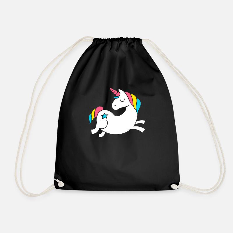 unicorn - Einhorn - Turnbeutel - Schwarz