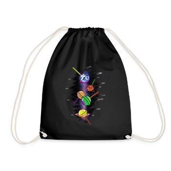 Lollipop Universe - Turnbeutel - Schwarz - Vorne