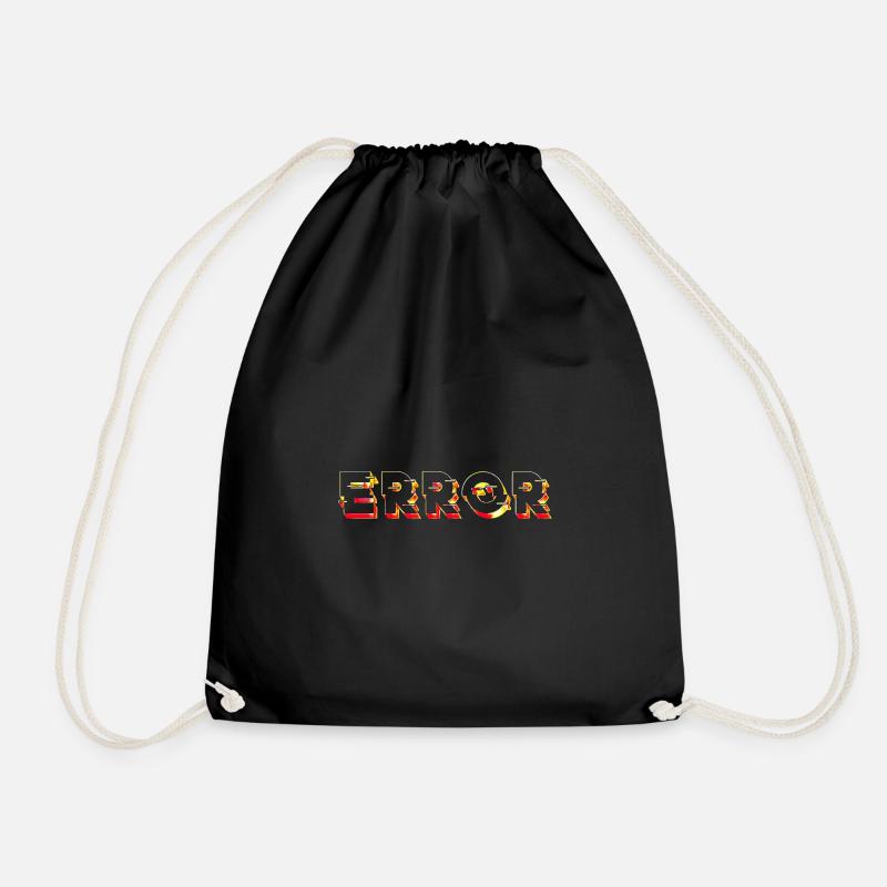 Error - Drawstring Bag - black