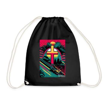 Easter Christianity Gift - Drawstring Bag - black - Front