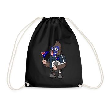 Australischer Gorilla - Turnbeutel - Schwarz - Vorne