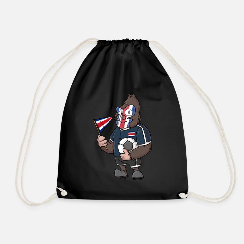 Costa Rica Gorilla - Drawstring Bag - black