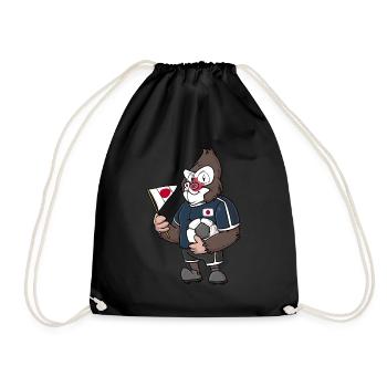 Japan Gorilla - Turnbeutel - Schwarz - Vorne