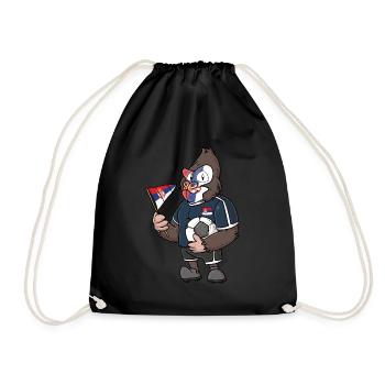 Serbie Gorille - Sac de sport léger - noir - Devant
