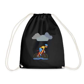 Vélo de course vélo de banlieue pluie, mauvais temps - Sac de sport léger - noir - Devant