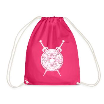 Wikinger Bouclier épée Berserker nordique - Sac de sport léger - fuchsia - Devant