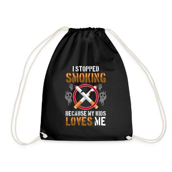 Non-smoking Smoking Health - Drawstring Bag - black - Front