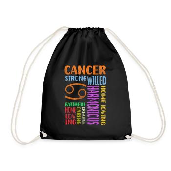Horoscope Zodiac Constellation June - Drawstring Bag - black - Front