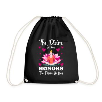 Yoga Zen Awareness - Drawstring Bag - black - Front