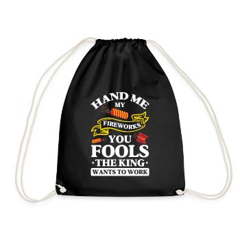 Fireworks, firecrackers, fireworks, fan curve - Drawstring Bag - black - Front