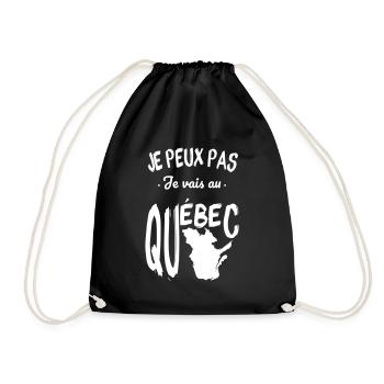 Je peux pas je vais au Québec - Sac de sport léger - noir - Devant