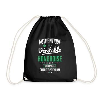 Authentique et véritable Hongroise - Originale - Sac de sport léger - noir - Devant