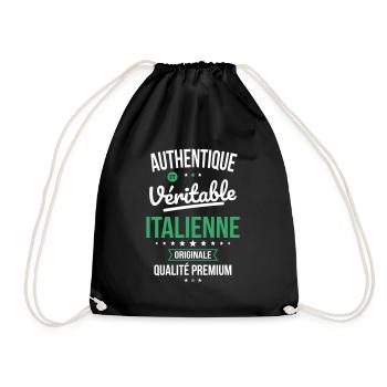 Authentique et véritable Italienne - Originale - Sac de sport léger - noir - Devant
