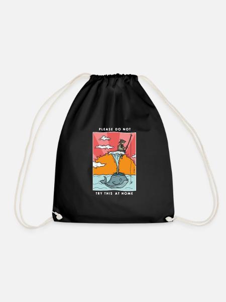 N’essayez pas cela à la maison (blanc) - Sac de sport léger - noir