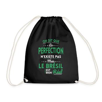 La Perfection n'existe pas le Brésil est bien Réel - Sac de sport léger - noir - Devant