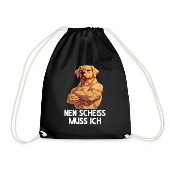 Chien chiens je dois baiser - Sac de sport léger - noir - Devant