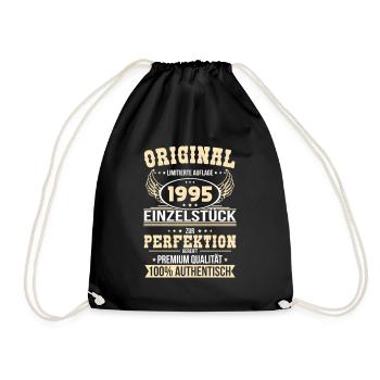 30th Birthday - Original 1995 Unique Piece - Drawstring Bag - black - Front