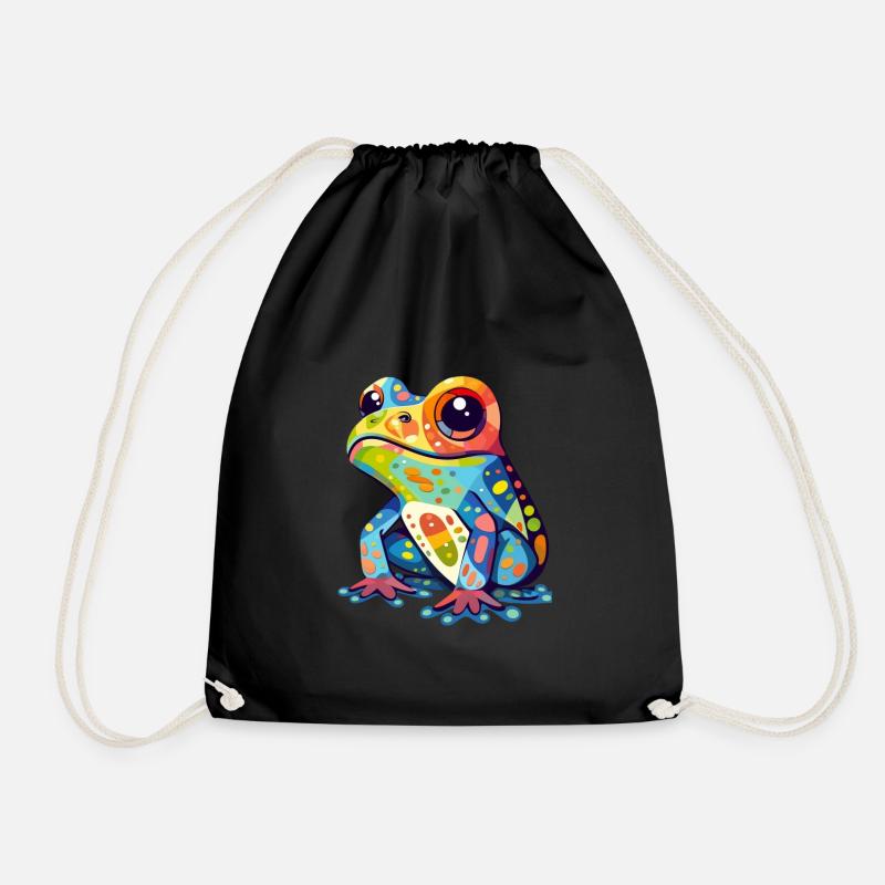 Frosch - Turnbeutel - Schwarz