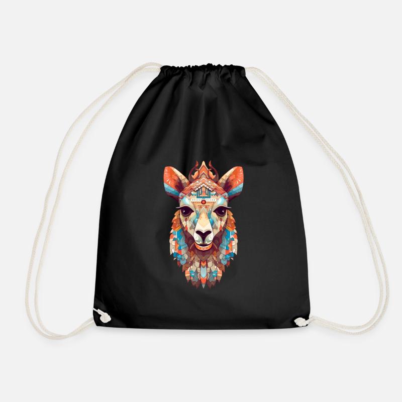 Lama - Turnbeutel - Schwarz