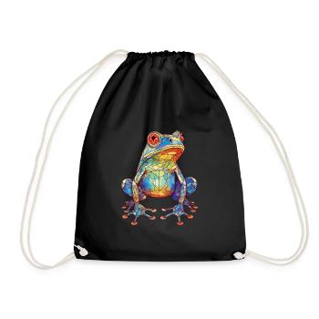 Frosch - Turnbeutel - Schwarz - Vorne