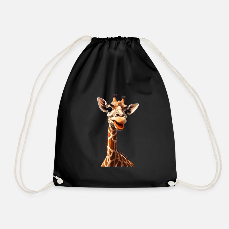 Giraffe - Turnbeutel - Schwarz