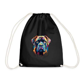Bullmastiff Colorful - Turnbeutel - Schwarz - Vorne