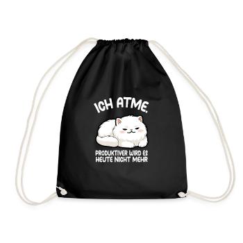 Je respire le chat persan - Sac de sport léger - noir - Devant