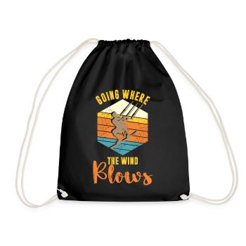 The wind blows where we go KITEN - Drawstring Bag - black - Front