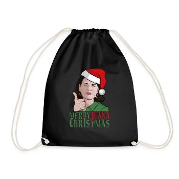 Merryjuana Christmas - Baerbock Stoner Weed Xmas - Turnbeutel - Schwarz - Vorne