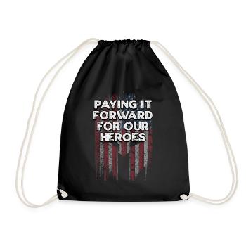 Paying It Forward Stolze Amerikaner Zuversichtliche USA - Turnbeutel - Schwarz - Vorne