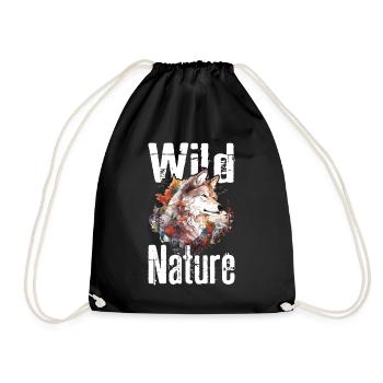 Loup Nature sauvage Wolf’s Head Wilderness Forest Trees - Sac de sport léger - noir - Devant