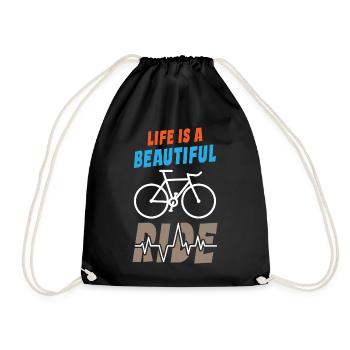 Life is Beautiful Ride - Turnbeutel - Schwarz - Vorne