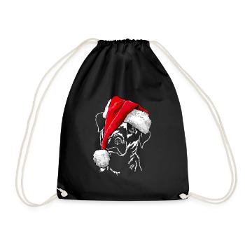 LABRADOR Retriever chien de Noël bonnet Wilsigns - Sac de sport léger - noir - Devant