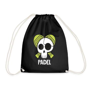 Padel Player Padel Tennis Padel Coach Skull - Drawstring Bag - black - Front