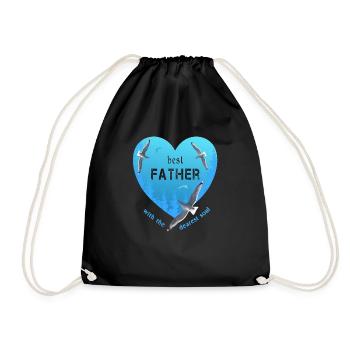 best father - Drawstring Bag - black - Front