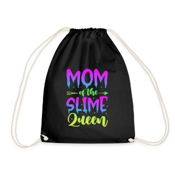 Mom of the Slime queen - Drawstring Bag - black - Front