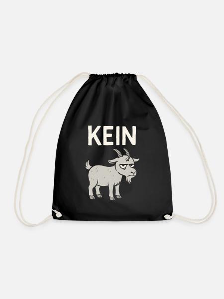 Lustiger Spruch Witzig Kein Bock Geschenkidee - Turnbeutel - Schwarz
