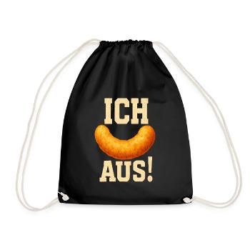 Lustiger Spruch Humor Ich Flip Aus Geschenkidee - Turnbeutel - Schwarz - Vorne