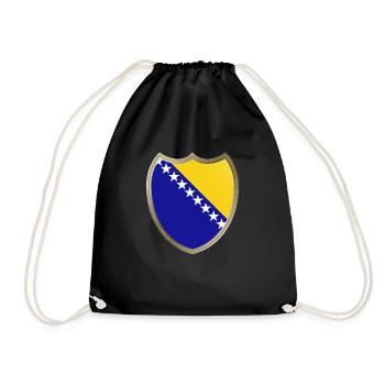 Bosnia (Bosnien_Wappen) - Drawstring Bag - black - Front