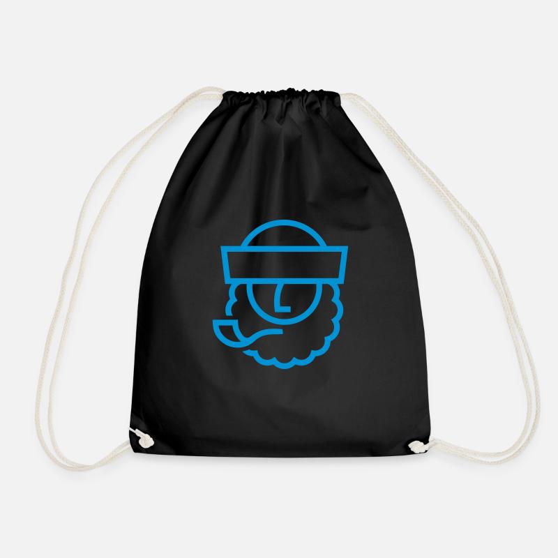 Captain Seebär - Drawstring Bag - black