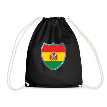 Bolivia (Bolivien_Wappen) - Turnbeutel - Schwarz - Vorne
