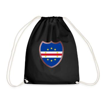 Cap Verde (Kap Verde_Wappen) - Turnbeutel - Schwarz - Vorne