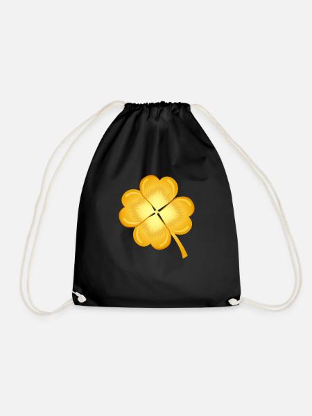 Kleeblatt Gold - Turnbeutel - Schwarz
