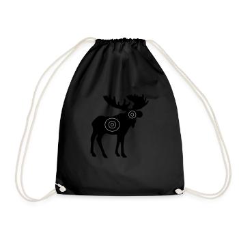 moose - Drawstring Bag - black - Front